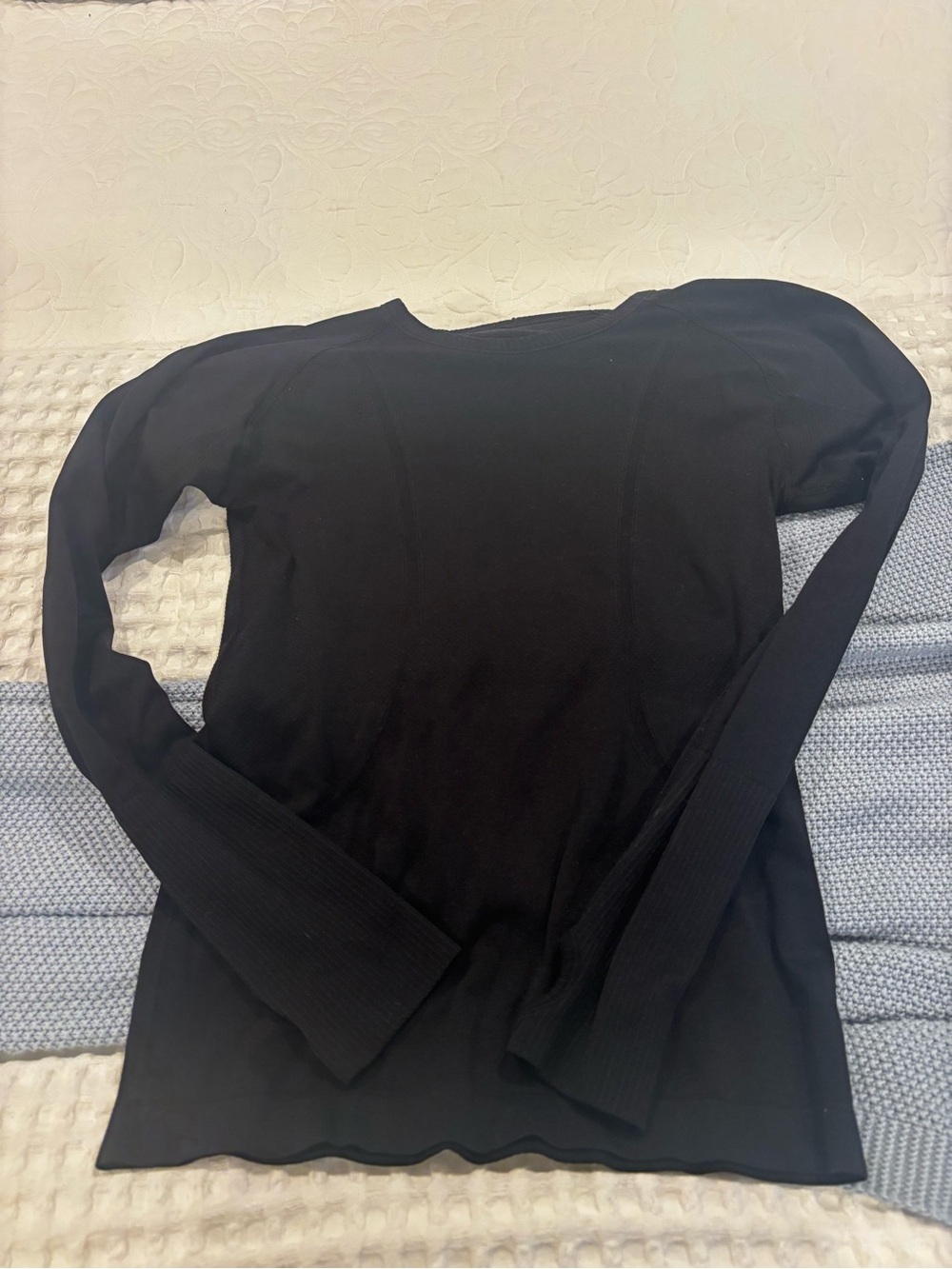 Amazon Black Long Sleeve Slim Knit Top